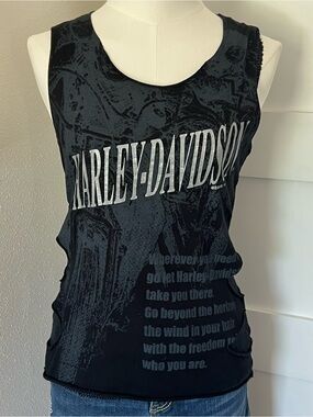 Vintage 2005 Harley-Davidson Dothan AL Mesh Cutout Tank Top